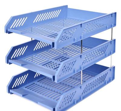 齐心B2060桌面三层资料盘 高效办公的得力助手